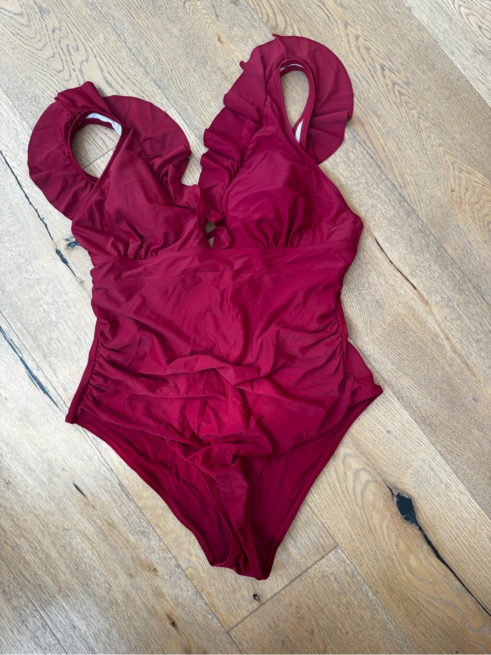 One-Piece Swimsuit in Deep Berry